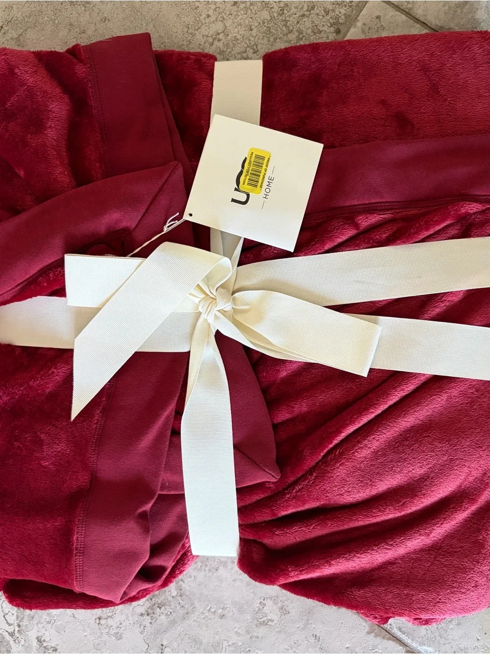 UGG Plush Throw Blanket in Deep Burgundy